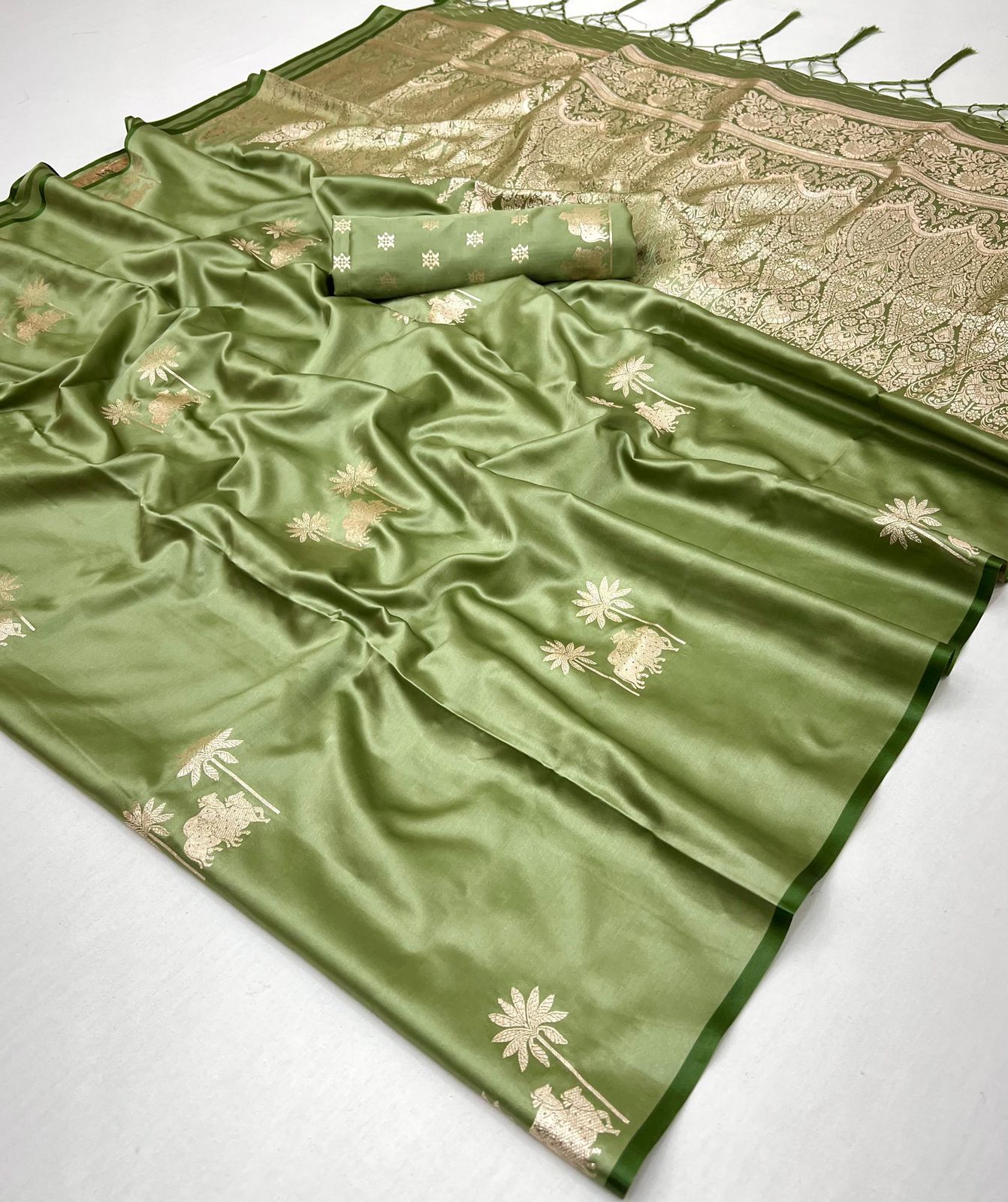 Kanthkala Pichhwai By Rajtex Satin Occation Wear Saree Orders In India